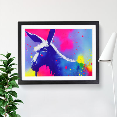 Colourful Donkey Art Vol.2 Abstract - Framed Print