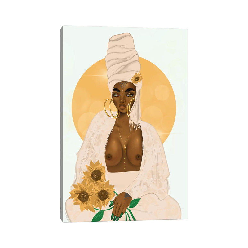 Sun by Zola Arts - Print on Canvas, Wrapped Canvas, 30.48 cm H x 45.72 cm W