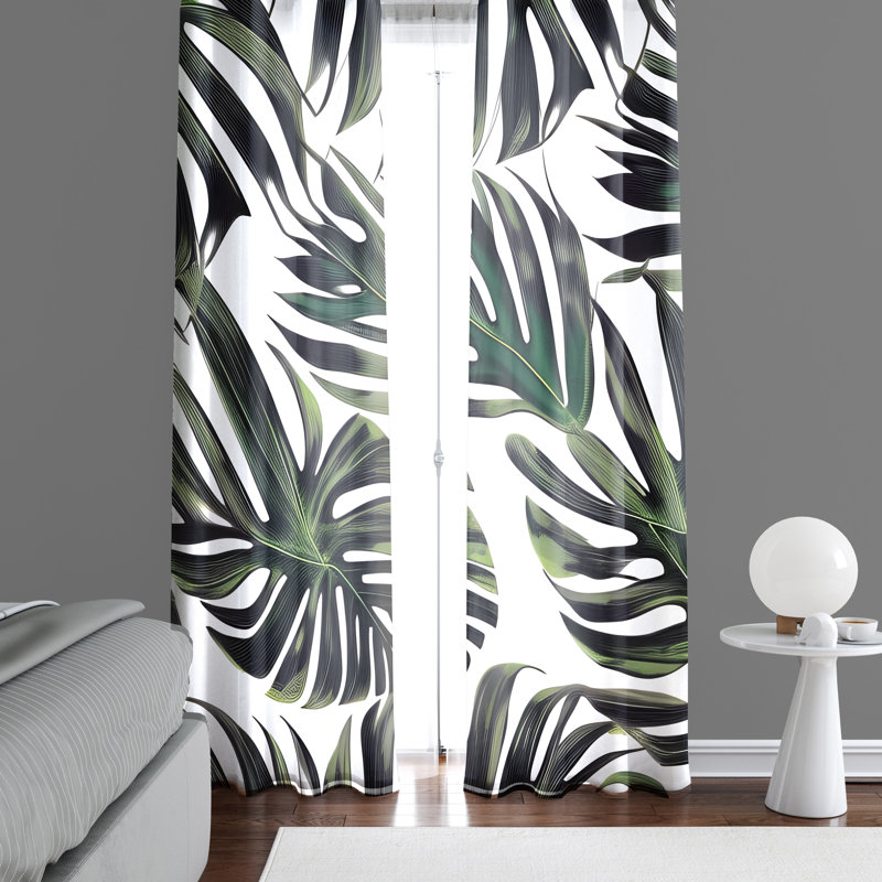 Paire de rideaux semi-transparents en polyester Marinel, L 40 po x L 61 po