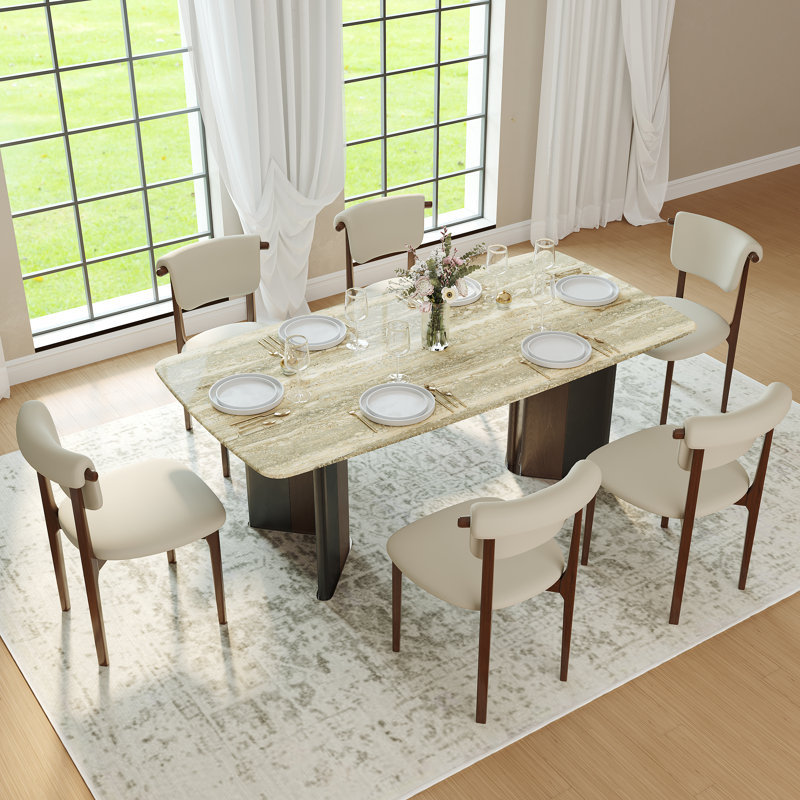 Ensemble de table et chaises de salle à manger 7 pièces Modern Modern, 7 pièces : table, 6 chaises