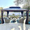 Pavillon de jardin 10 pi x 14 pi pourpre pour l'extérieur