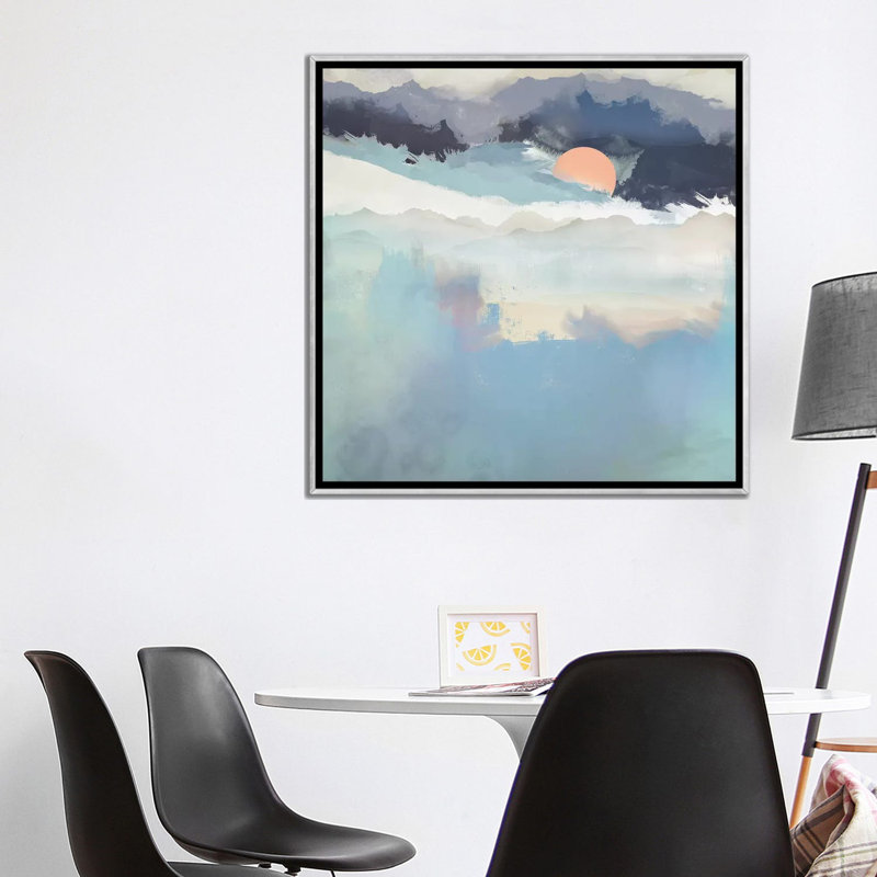 Mountain Dream - reproduction d'art, Aucun mat, H 37 po x l 37 po x P 1,5 po, Toile avec cadre argenté