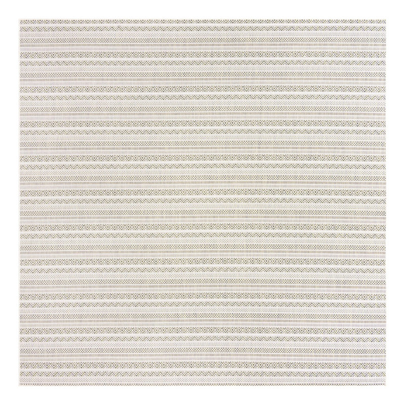 Striped Indoor / Outdoor Rug, Square 10'