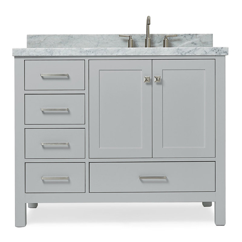 Ensemble de meuble-lavabo simple 43 po Cambridge, Gris