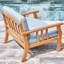 Chaise en bois massif d'eucalyptus Nautical Curve