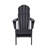 Folding Adirondack Chair With Side Table, 3-Piece Adirondack Chair Set With Wood Texture, Black(Includes 2 Chairs And 1 Table)-283115061