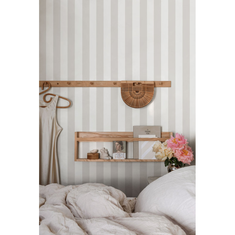 Villa Dalaro 2 Striped Wallpaper Roll, Clay