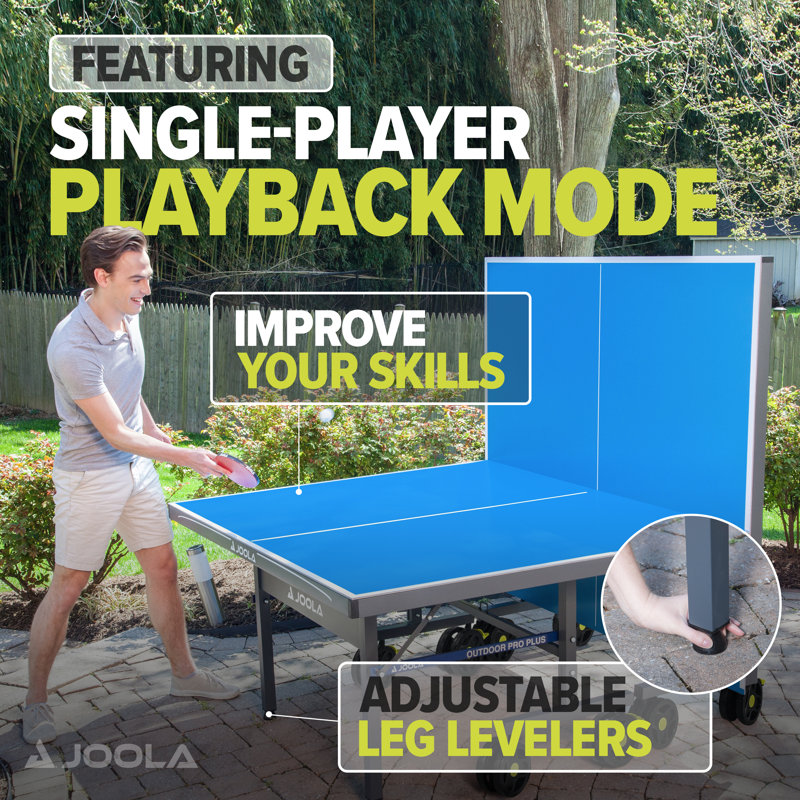 JOOLA NOVA - Outdoor Table Tennis Table with Waterproof Net Set - Quick Assembly