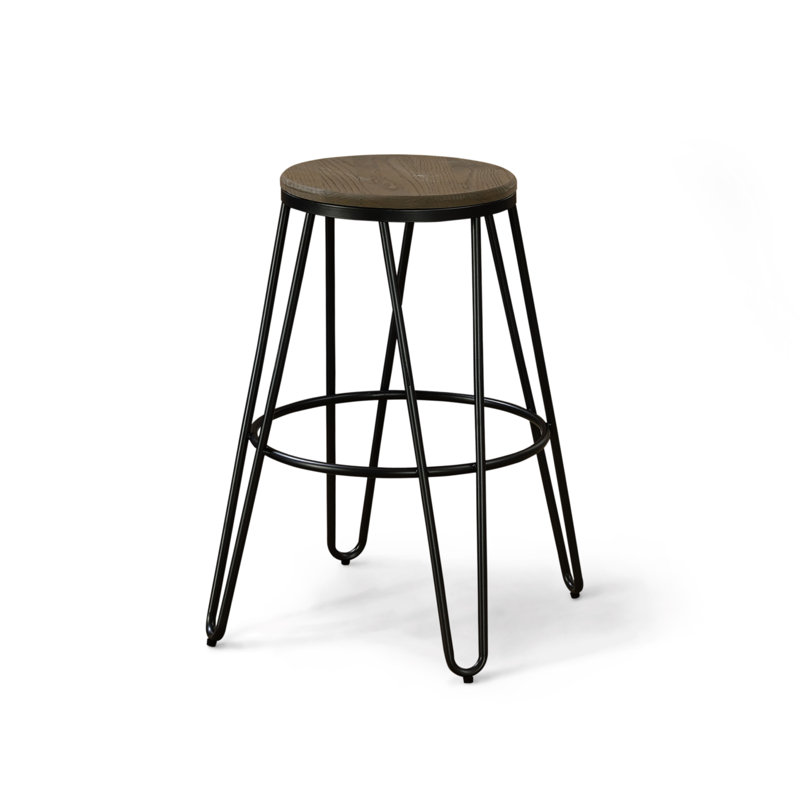 Gilland 26" Round Counter Stool, Black