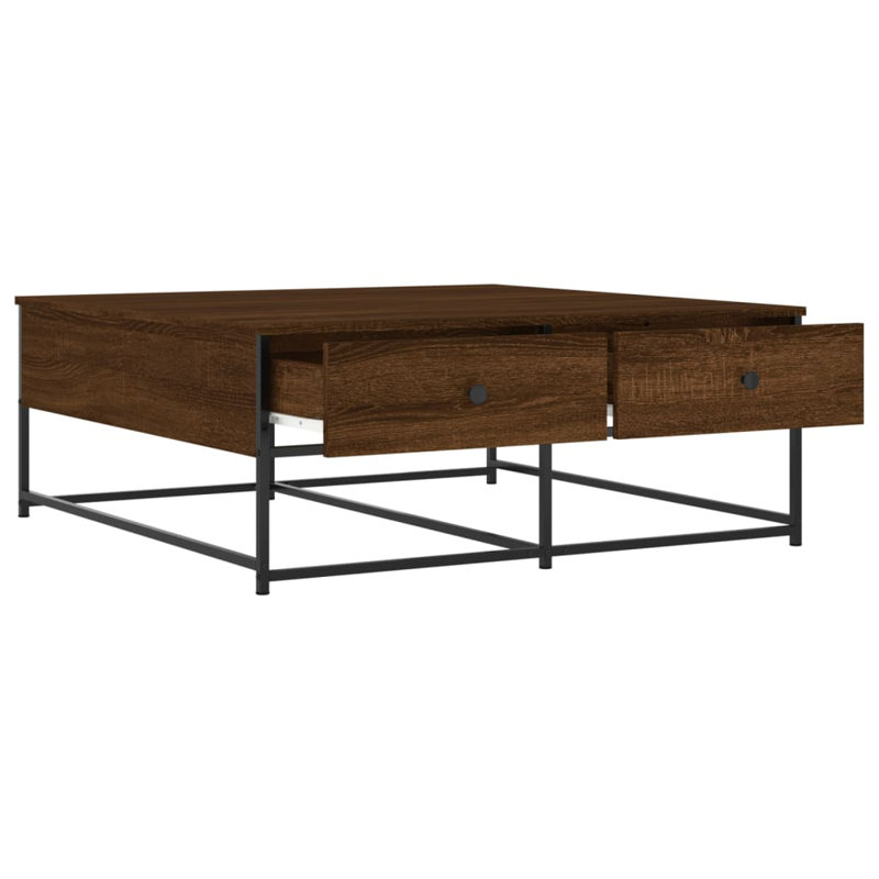 Gakona Frame Coffee Table with Storage, Brown Oak