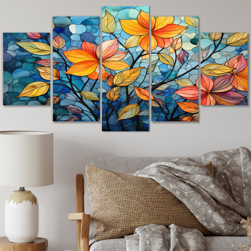 «Colorful Mosaic I» sur toile, reproduction de 5 pièces