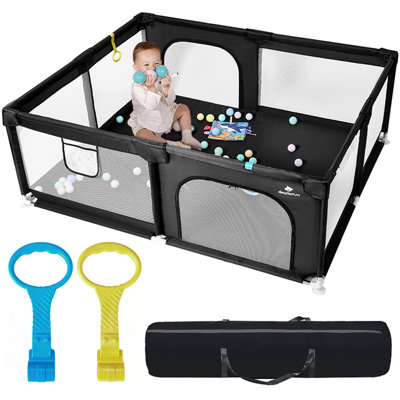 Baby Playpen,71"X59" Extra Large Baby Playard, Playpen For Babies With Gate, 0-6 To 12 Months Baby Activity Centre, Sturdy Safety Playpen With Soft Mesh,Playpen For Toddlers