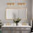 3-Light Modern Bathroom Light Fixtures Glass Pieces Dimmable Vanity Fixtures
