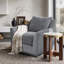 Fauteuil d'appoint moderne pivotant à 360° entièrement assemblé, recouvert de chenille-723687513