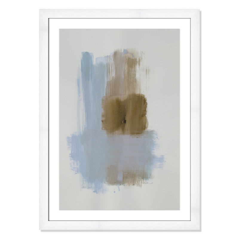 Esmeray "Powder Room Wash IV" Print, 37" H x 27" W x 1.25" D, White Cube Frame Matted