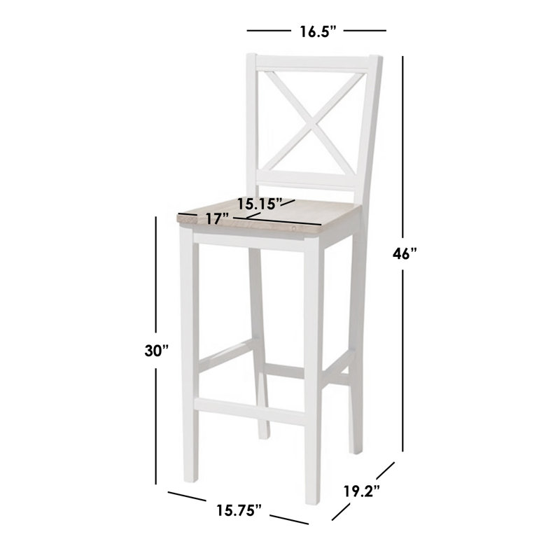 Tabouret de bar et de comptoir Aquila, Tabouret de bar (siège d'une hauteur de 30 po), Siège noir / cadre noir