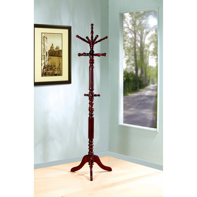 Porte-manteau en bois ancien style Rutkowski