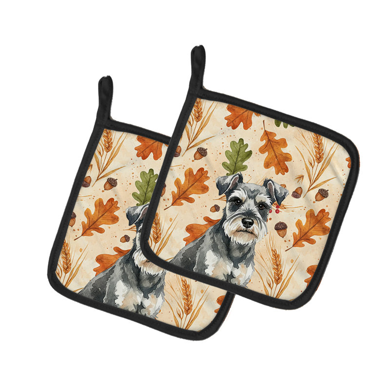 Paire de porte-casseroles miniature Schnauzer Heirloom