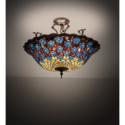 Afkar Glass Semi Flush Mount