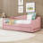 Upholstered Daybed with Twin Trundle and LED-169157142-169157143