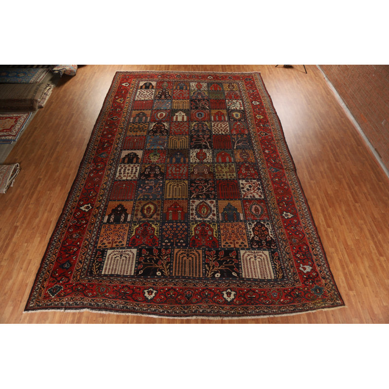 Tapis unique en laine noué à la main avant 1900 de style 13 pi x 20 pi 5 po Bakhtiari