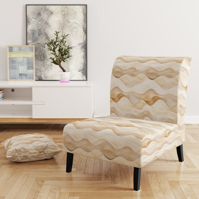 Fauteuil de chambre beige rayé Sahara Sand Dune Lines