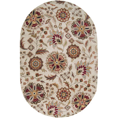 Elsberry Hand Tufted Wool Floral Indoor Rug