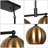 Lateefah-A 5 - Light Modern Kitchen Island Linear Black/Brass Pendant Light 