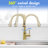 Hands-free Motion Sensor Stainless Steel Faucet For Modern Kitchens, Brushed Gold