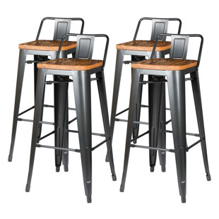 Nesbit Counter Stool with Metal Frame (Set of 4)