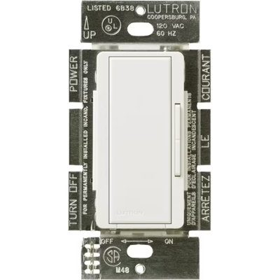 Lutron MALV-600-WH-CSA white, magnetic low-voltage (MLV) dimmer switch