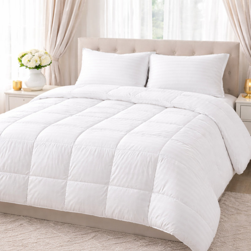 Édredon toutes saisons en duvet synthétique 100% coton 300TC Continental Bedding, Grand
