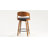 Modern Faux Leather Swivel 30'' Bar Stools , Wood Bar Stools with Footrest-122537563-119858596