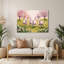 «Farm Spring Lambs», art mural en métal beige-512846696