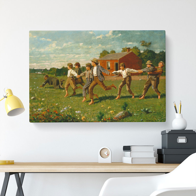 Snap The Whip by Winslow Homer - Wrapped Canvas Painting, 40cm H x 60cm W x 3cm D