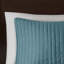 Courtepointe 3 pièces très grand / très grand bleu sarcelle - réversible, microfibre avec rembourrage en coton, rembourrage en microfibre-120276130-120276137