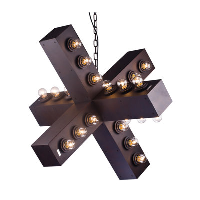 Lustre géométrique unique à 36 lumières Antisha