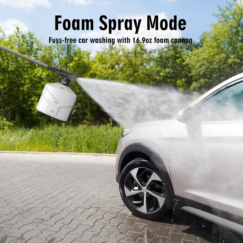 4200psi Max 3.0 Gpm Electric High Pressure Washer, Power Washer With Hose Reel, Car Wash Machine With 4 Quick Connect Nozzles, Foam Cannon, For Cars, Patios, And Floor Cleaning