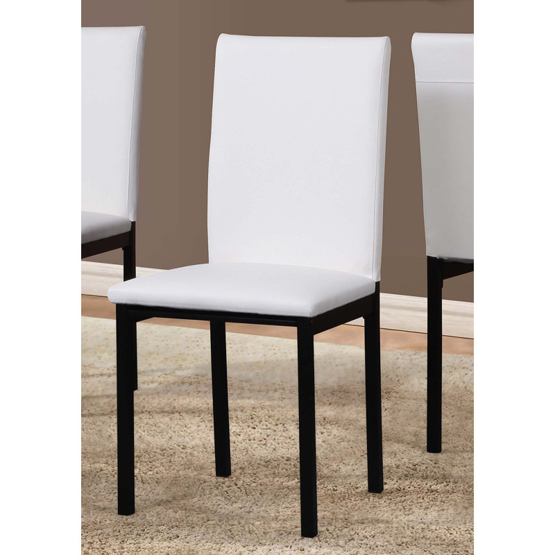 Chaises de salle à manger en similicuir, Blanc