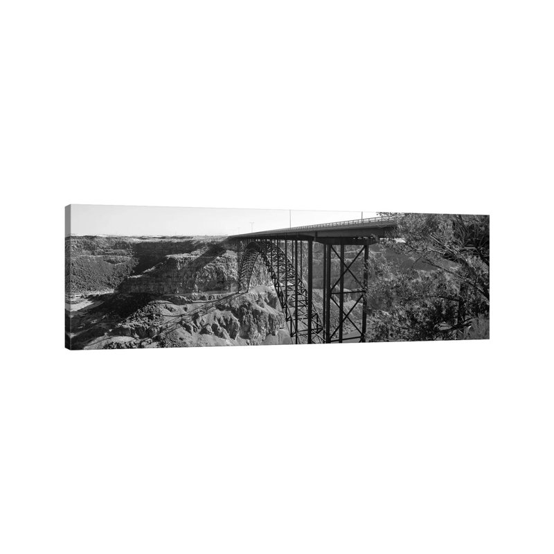 Snake River Bridge, Twin Falls, Idaho, USA by Panoramic Images - Wrapped Canvas Panoramic Print