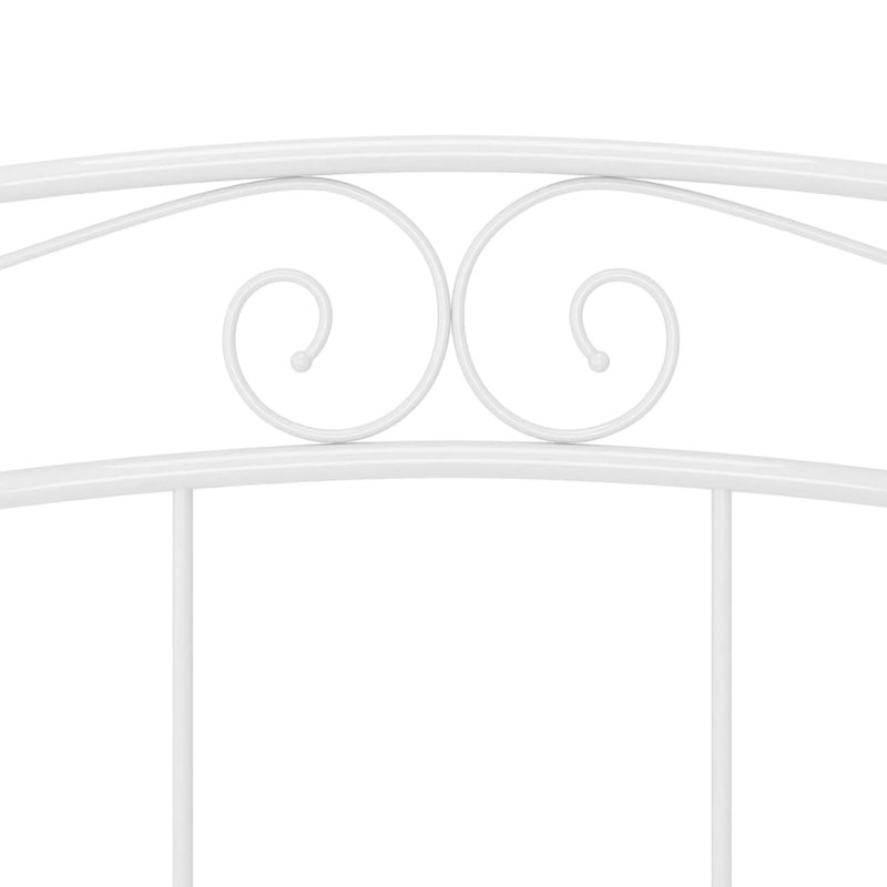 vidaXL Bed Frame Powder-Coated Metal Double Tough Bed Frame, White, 160 x 200cm