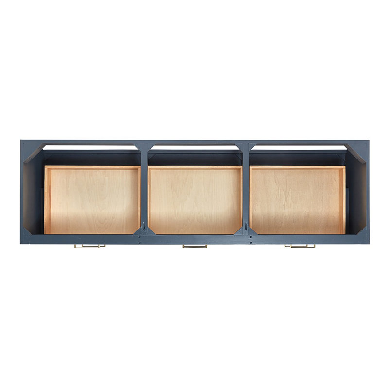 73'' W Double Vanity, Midnight Blue, Satin Brass, 61"