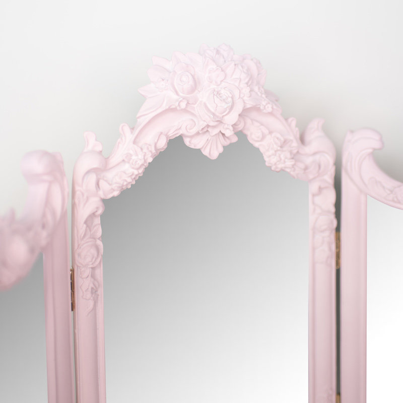 Arias Wall Mirror, 38cm H x 37cm W, Pink