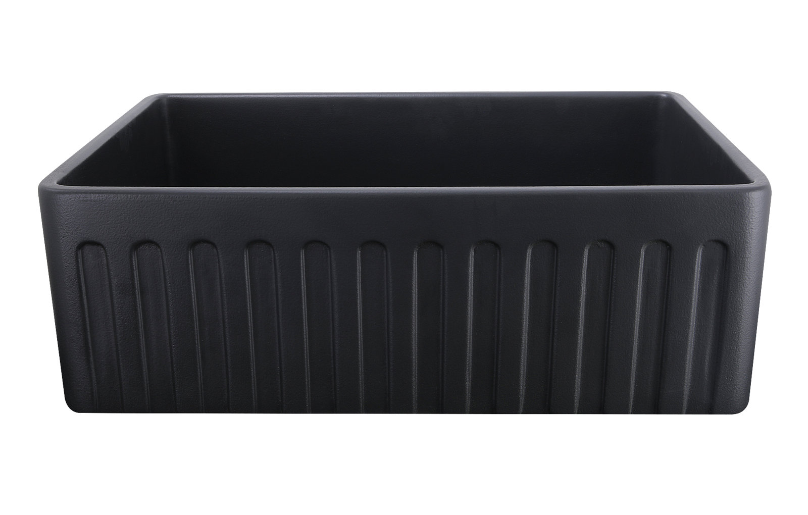 Vineyard 30" Fireclay Farmhouse Kitchen Sink, Matte Black