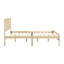 Base de lit plateforme naturelle de style naturel avec tête de lit, lattes et rails de style contemporain-57027176