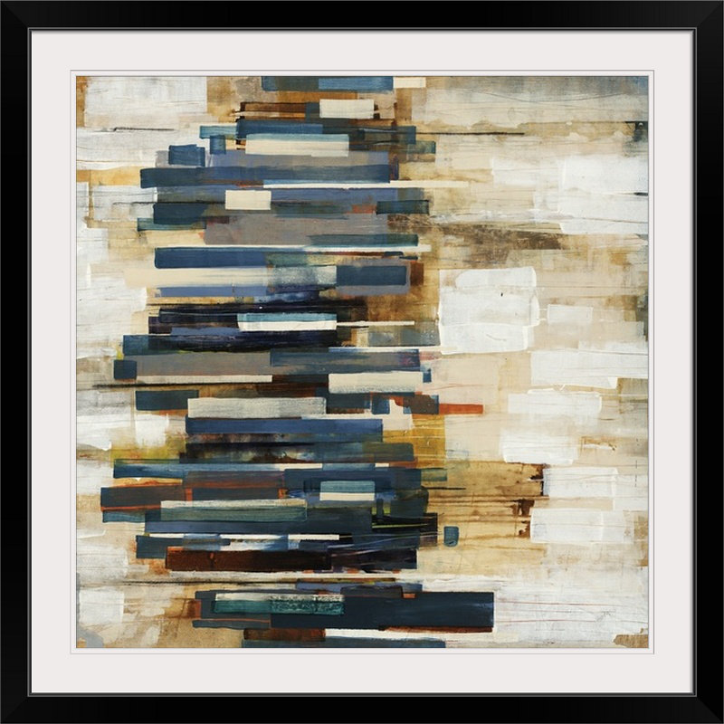 'dispersé Par L'impression De Peinture Alexys Henry, 20" H x 20" lx 1" p, Noir encadré