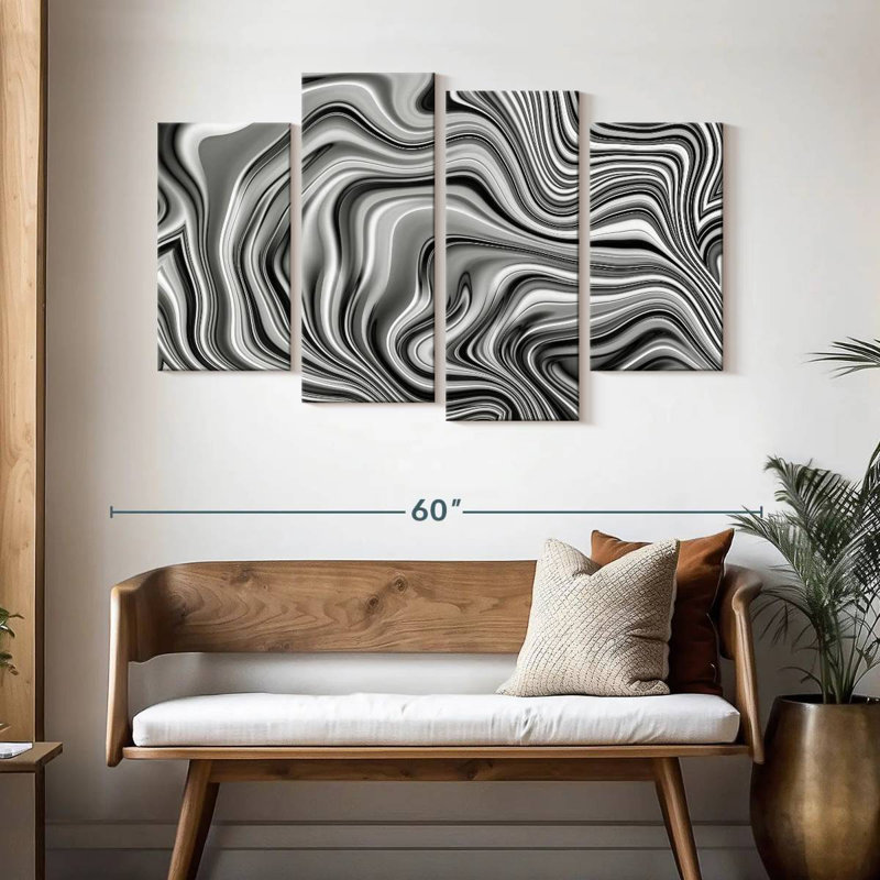 Avery Large Grey Abstract