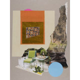 Blue Dot Green Chair Print by Jphono 1