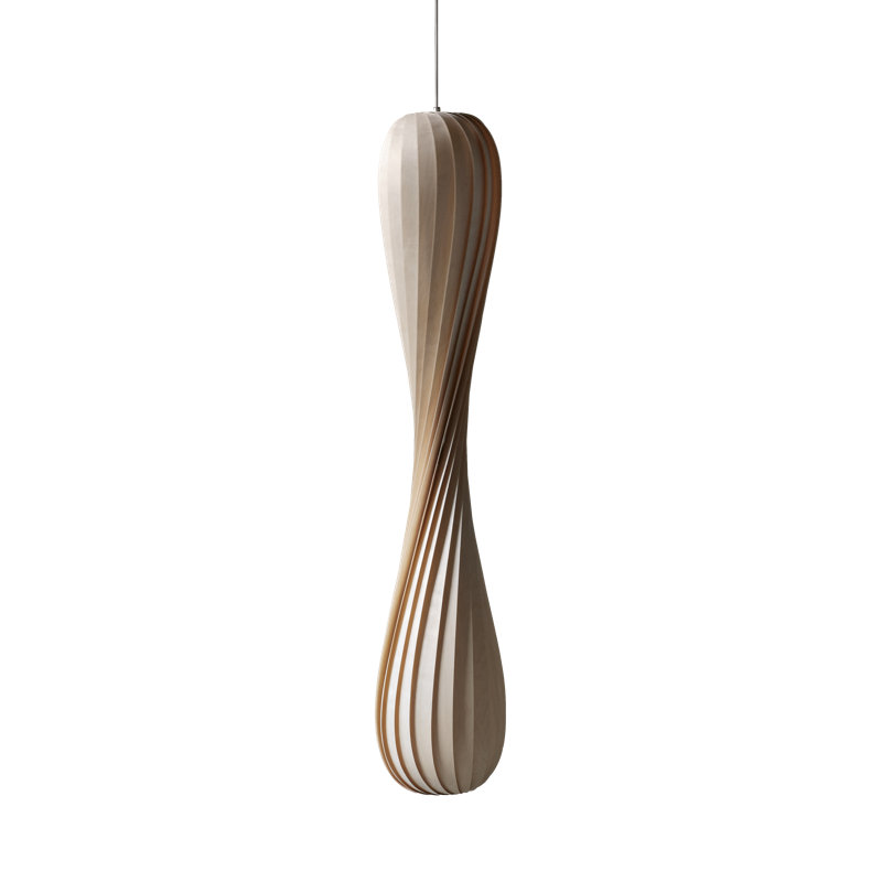 Luminaire suspendu Burnsville, Naturel, H 57,09 po x l 9,84 po x P 9,84 po