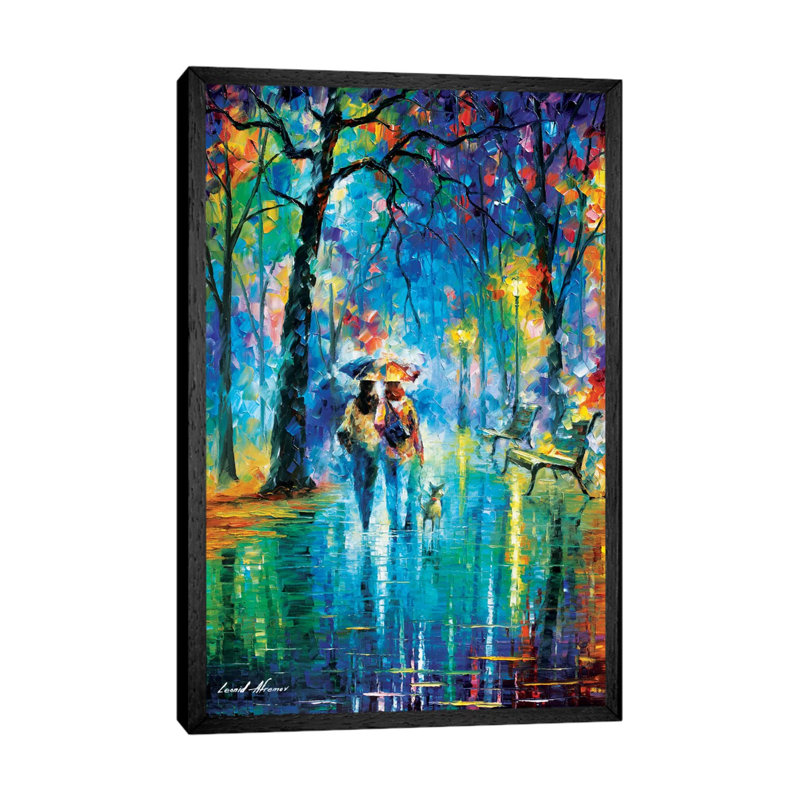 Little Friend by Leonid Afremov - Print on Canvas, 101.6 cm H x 66.04 cm W x 4.445 cm D, Black Floater Framed